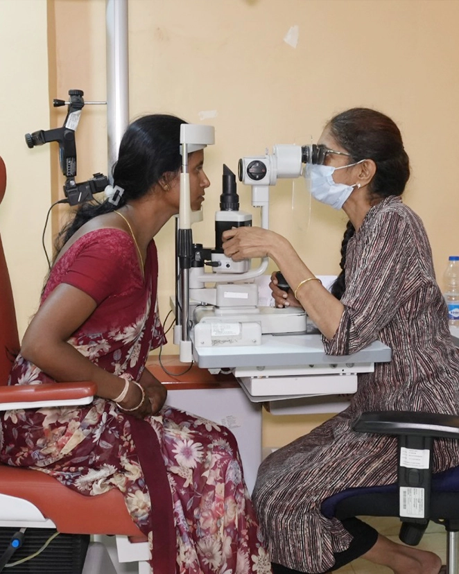 Eye specialist doctor performing a pre-operative vision correction assessment at MediVision Eye Care Centre