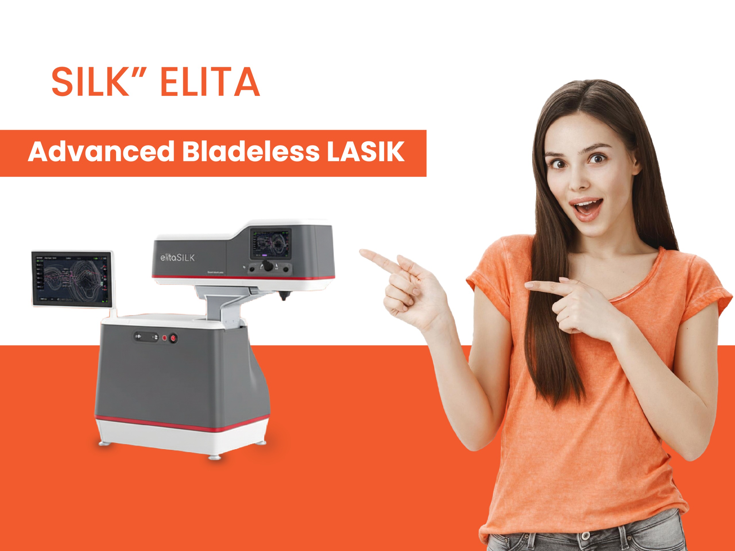 Patient undergoing advanced SILK ELITA LASIK in KPHB Kukatpally with bladeless, flap-free laser technology for clearer vision and faster recovery.